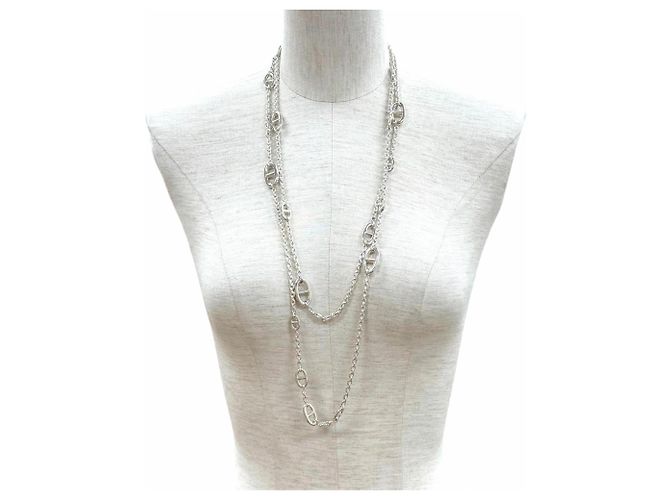 Hermès Hermes Modelo 2023 AG925 Chaine d'Ancre Farandole Long Necklace - vista 3