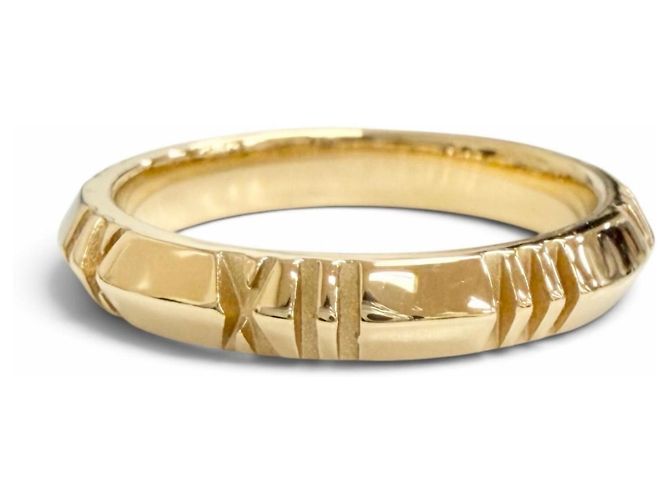 Autre Marque Anello Tiffany Atlas X chiuso in oro giallo - vista 3