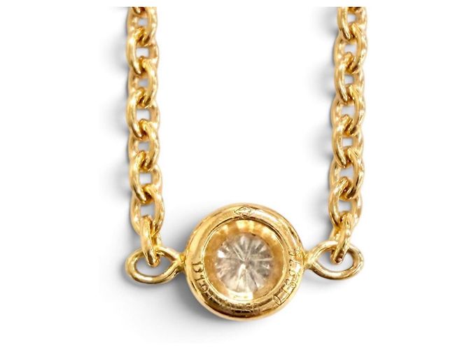 Bracciale con charm Christian Dior in oro giallo 18K e diamanti - vista 4