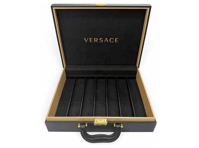 Versace Medusa Uhrenetui aus Leder und Holz - Ansicht 9