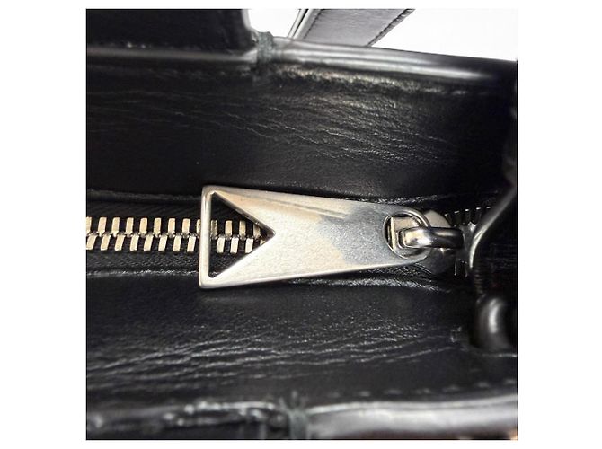Borsa a tracolla Bottega Veneta in pelle nera - vista 11