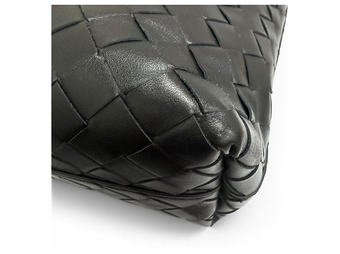 Borsa a tracolla Bottega Veneta in pelle nera - vista 8