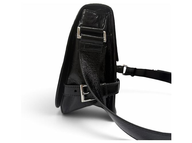 Prada 2VD073 Soft Looks Leather Triangle Logo Shoulder Bag - view 4