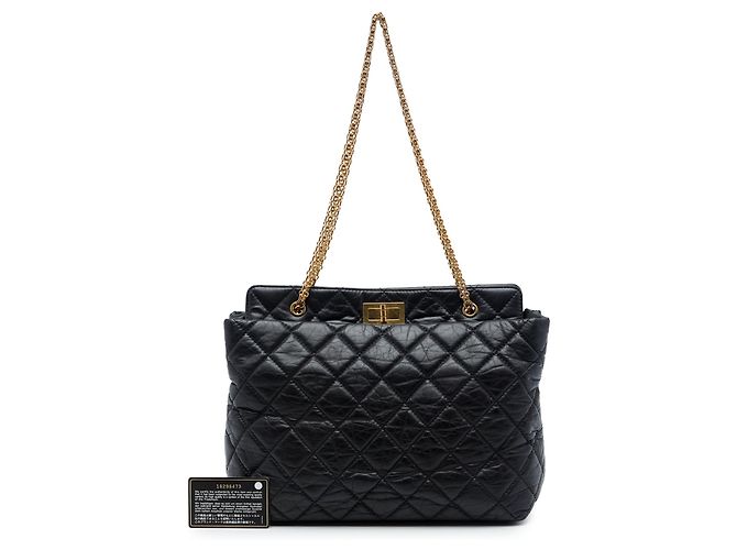 Bolso Tote Chanel Reissue 2.55 de piel de becerro acolchada negra - vista 7