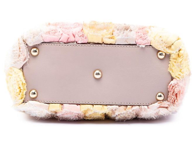 Piccola borsa Tote Rosier in seta beige Valentino - vista 3