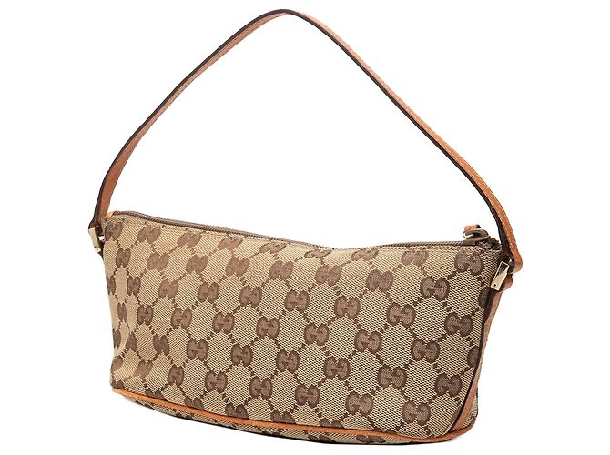 Gucci Beige GG Canvas Boat - vista 2