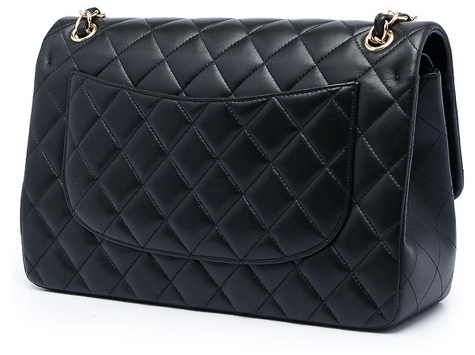 Chanel Black Jumbo Classic Lambskin Double Flap - vista 2