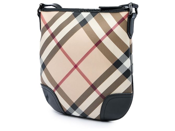 Borsa a tracolla Burberry Beige Supernova Check Coated Canvas Dryden - vista 2