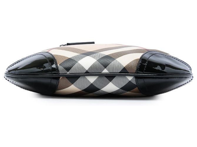 Borsa a tracolla Burberry Beige Supernova Check Coated Canvas Dryden - vista 3