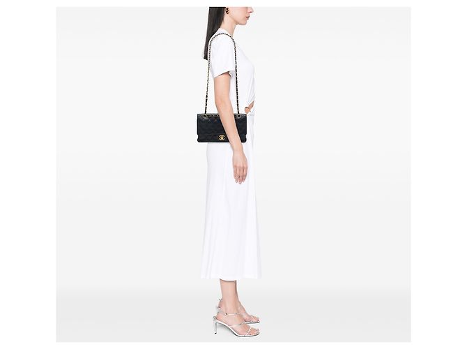 Chanel Black Medium Classic Caviar Double Flap - Ansicht 6