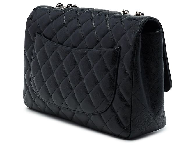 Chanel Black Jumbo Classic Caviar Single Flap - vista 2