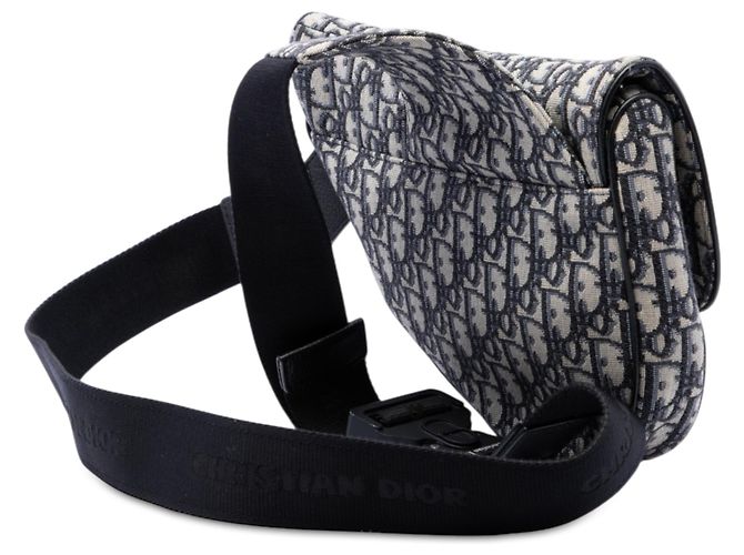 Dior Saddle Crossbody aus blauer Oblique Canvas - Ansicht 2