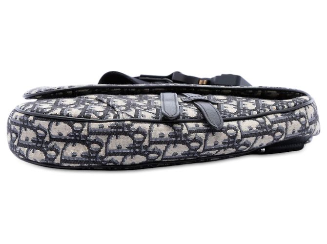 Dior Saddle Crossbody aus blauer Oblique Canvas - Ansicht 3