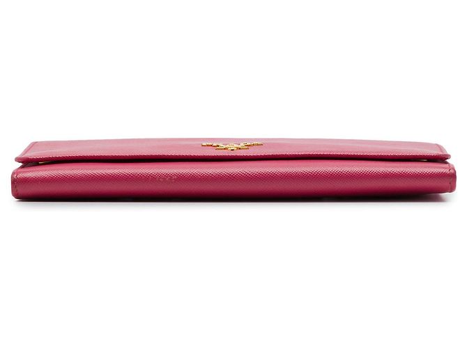 Prada Pink Saffiano Wallet on Chain - view 3
