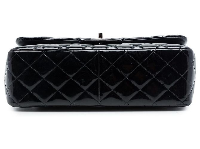 Chanel Black Jumbo Classic Patent Double Flap - Ansicht 3