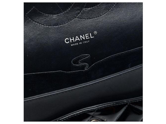 Chanel Black Jumbo Classic Patent Double Flap - Ansicht 5