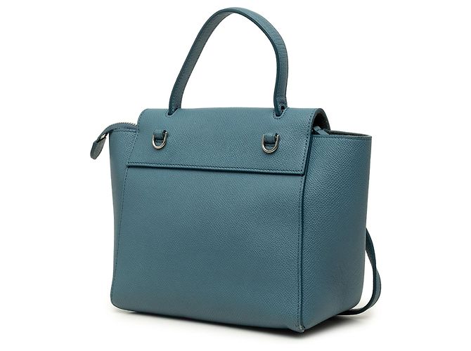 Belt Bag Céline Bolso cinturón Celine Nano de piel de becerro granulada azul - vista 2