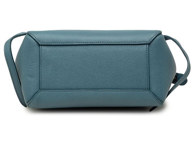 Belt Bag Céline Bolso cinturón Celine Nano de piel de becerro granulada azul - vista 3