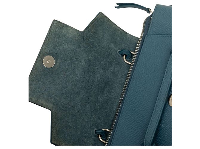 Belt Bag Céline Bolso cinturón Celine Nano de piel de becerro granulada azul - vista 5