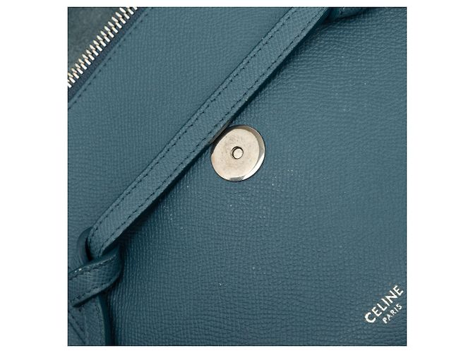 Belt Bag Céline Bolso cinturón Celine Nano de piel de becerro granulada azul - vista 6