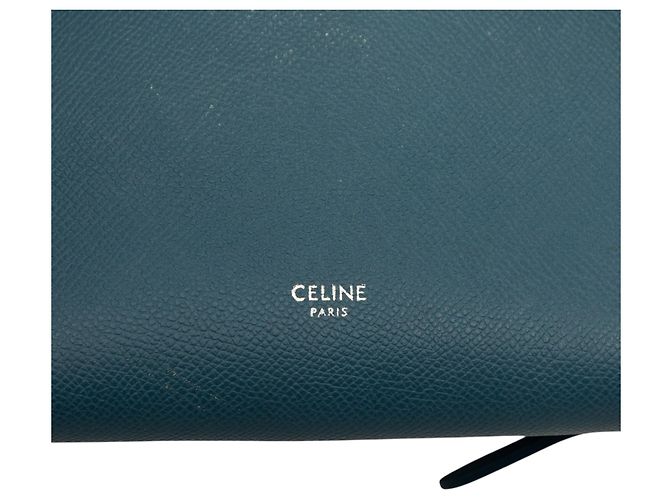 Belt Bag Céline Bolso cinturón Celine Nano de piel de becerro granulada azul - vista 7