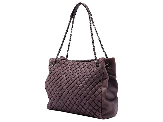 Chanel Purple Large Quilted Iridescent Calfskin New Bubble Tote - vista 2