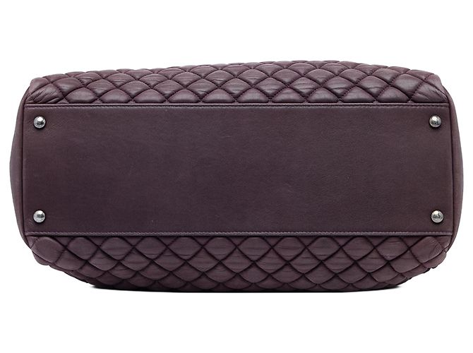 Chanel Purple Large Quilted Iridescent Calfskin New Bubble Tote - vista 3