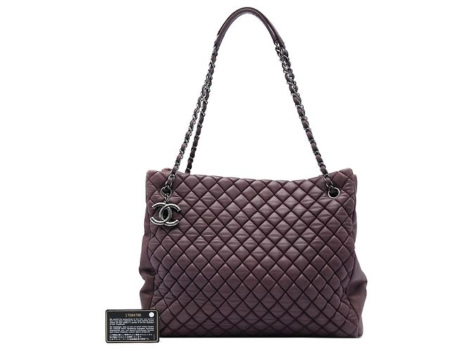 Chanel Purple Large Quilted Iridescent Calfskin New Bubble Tote - vista 6