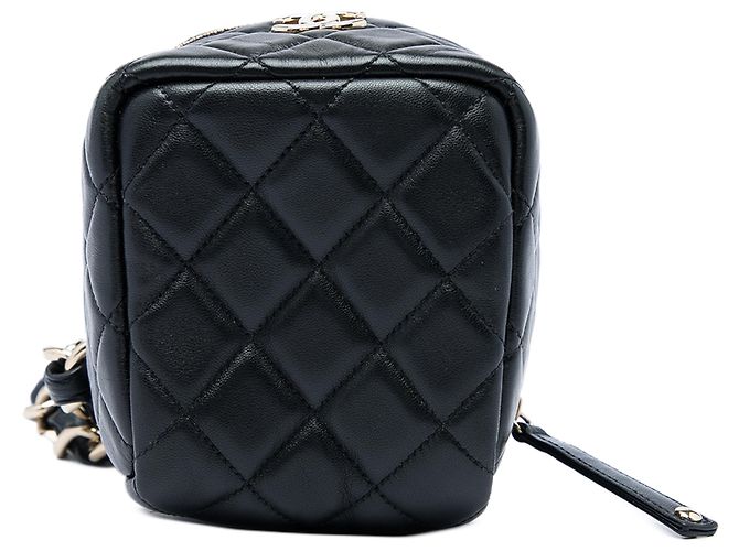 Chanel Black CC Quilted Lambskin Cube Wristlet Vanity Case - Ansicht 3