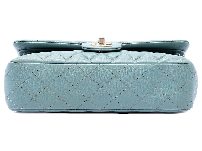 Chanel Blue Medium Classic Iridescent Caviar Double Flap - vista 3