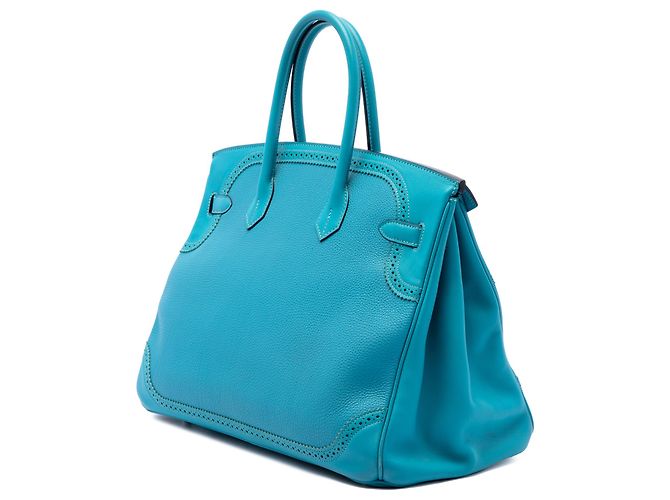 Hermès Blue Togo and Swift Ghillies Birkin Retourne 35 - vista 2