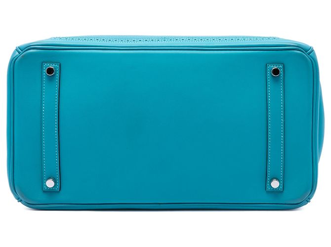 Hermès Blue Togo and Swift Ghillies Birkin Retourne 35 - vista 3