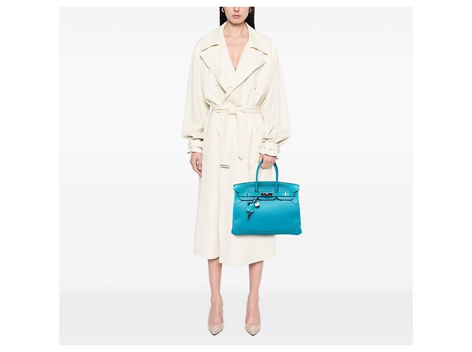 Hermès Blue Togo and Swift Ghillies Birkin Retourne 35 - vista 6