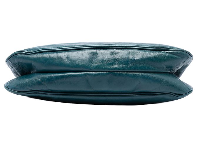 Sac à épaule Prada Blue Vitello Shine - vue 3