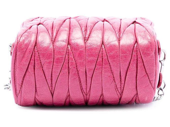 Miu Miu Pink Matelasse Nappa Double Zip Crossbody - vista 3