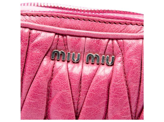 Miu Miu Pink Matelasse Nappa Double Zip Crossbody - vista 5