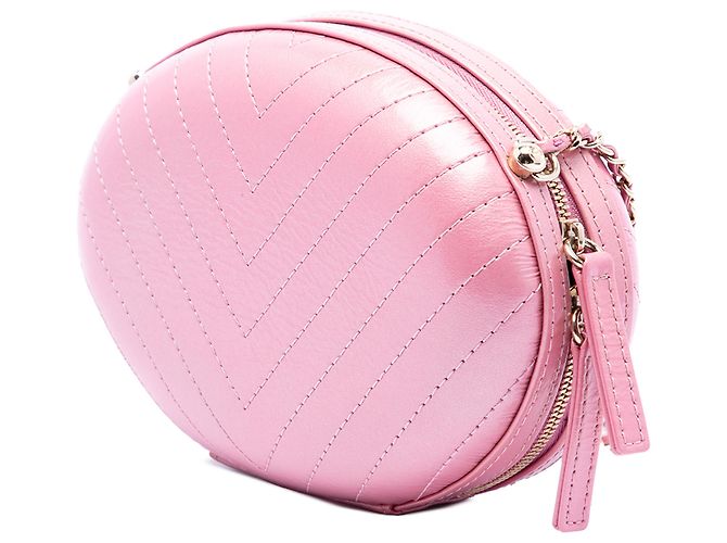 Borsa da sera La Pausa in vitello con cuciture chevron rosa Chanel - vista 2