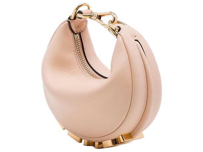 Borsa Hobo Fendigraphy Nano in pelle marrone Fendi - vista 2