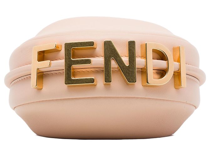 Borsa Hobo Fendigraphy Nano in pelle marrone Fendi - vista 3