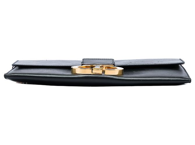 Dior Montaigne 30 Clutch aus schwarzem Leder mit Kette - Ansicht 3