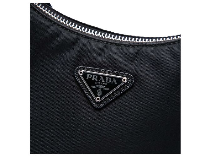 Bolsa Prada Re Edition 2005 em Tessuto preto com acabamentos em Saffiano Mini - vista 5