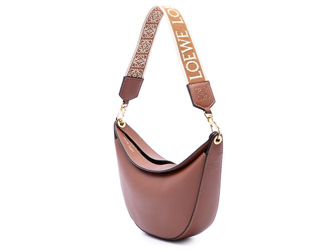 LOEWE Luna Hobo Piccola in Pelle Marrone - vista 2