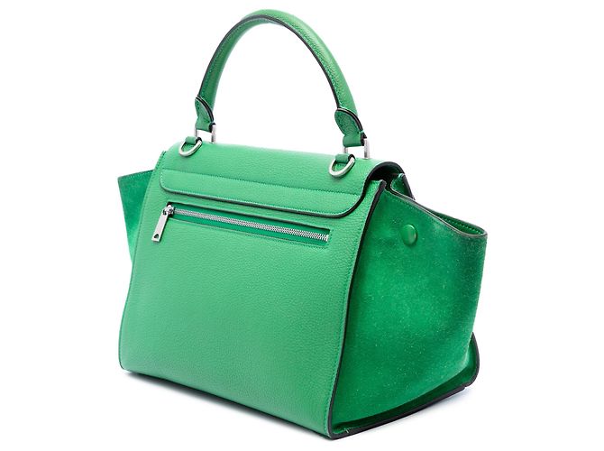 16 Céline Bolso Trapeze Celine de piel verde Small - vista 2