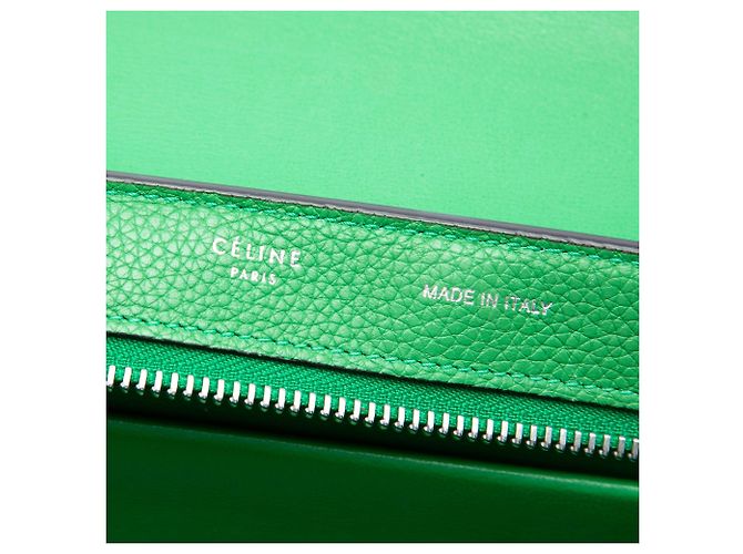 16 Céline Bolso Trapeze Celine de piel verde Small - vista 5