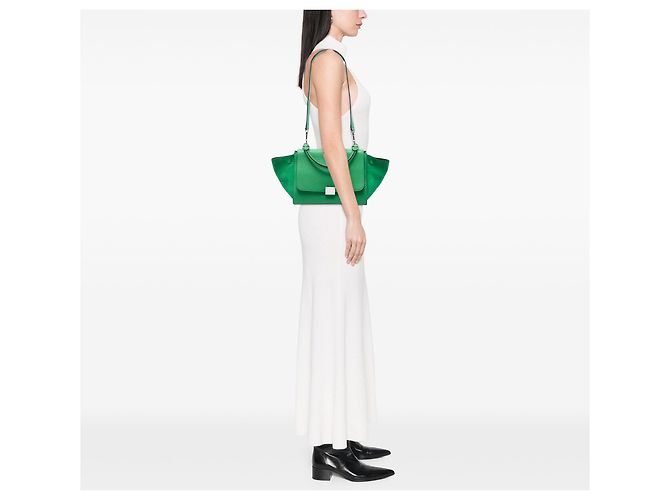 16 Céline Bolso Trapeze Celine de piel verde Small - vista 6