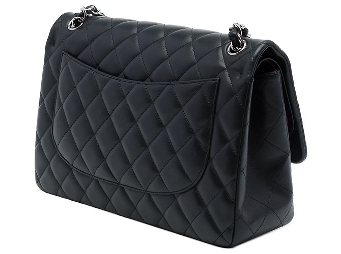Chanel Black Jumbo Classic Lambskin Double Flap - vista 2