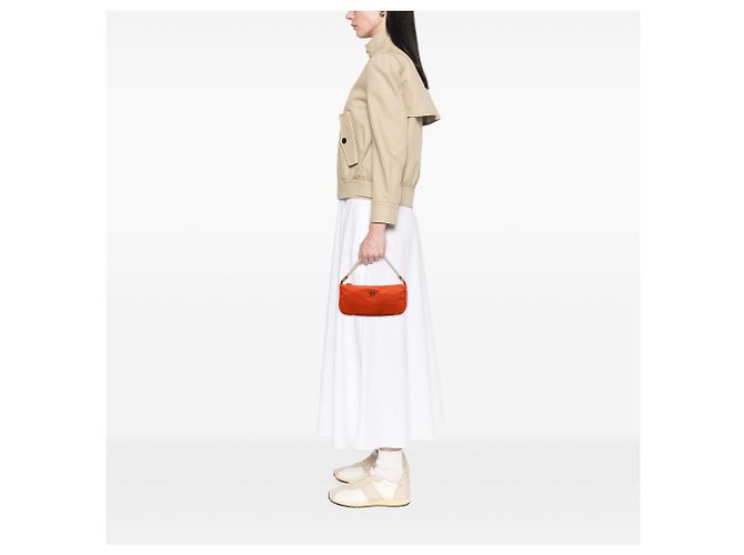 Pochette Prada em Tessuto Laranja - vista 6