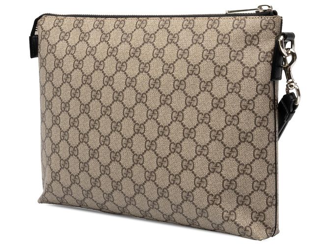 Clutch Gucci Beige GG Supreme - vista 2