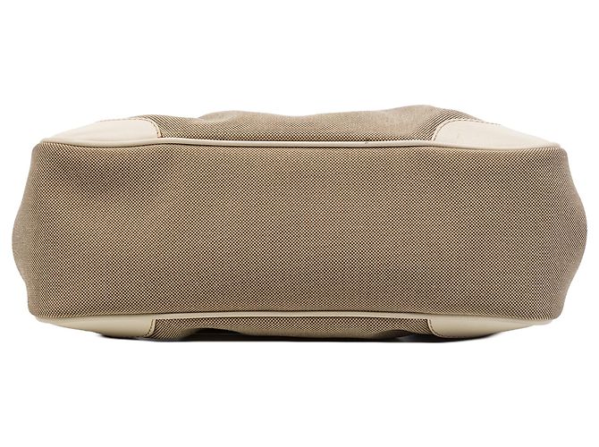 Clutch Prada Beige Canvas Canapa Logo Frame - vista 3