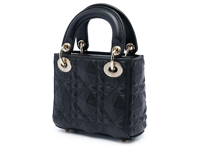 Dior Black Micro Calfskin Cannage Diamond Lady Dior - Ansicht 2
